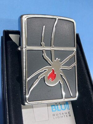 Zippo Arachno-Flame shining Emblem Brushed Chrome 21023 | eBay