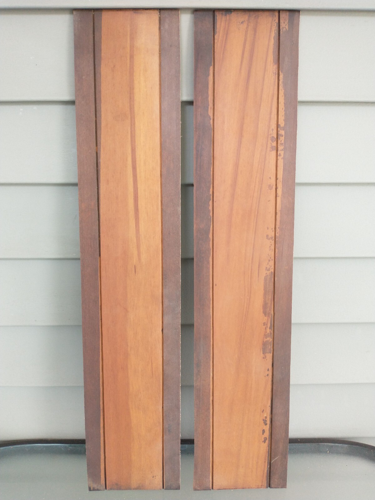 2 Thin Antique Old Growth Poplar Wood Panels 5" X 24" Project Lumber Lot X