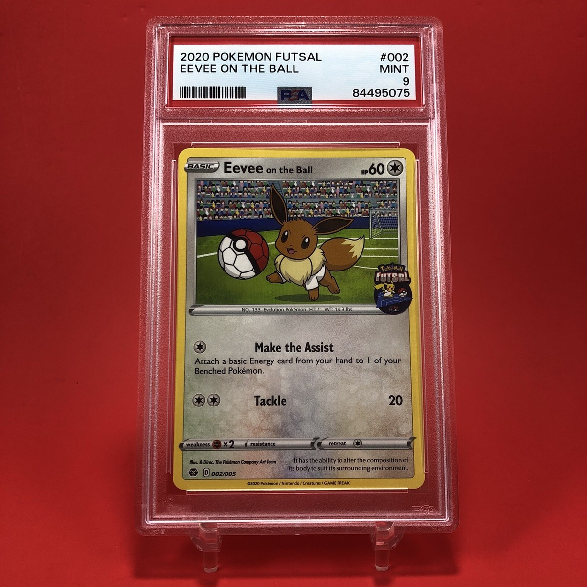 PSA 9 Mint Eevee On The Ball 002/005 Promo Pokemon UK Exclusive