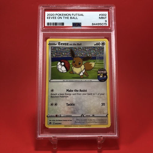 PSA 9 Mint Eevee On The Ball 002/005 Promo Pokemon UK Exclusive Futsal