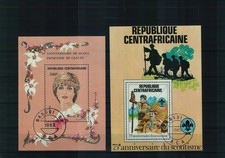 Zentralafrika - Briefmarkenlot - 1 Steckkarte - gestempelt