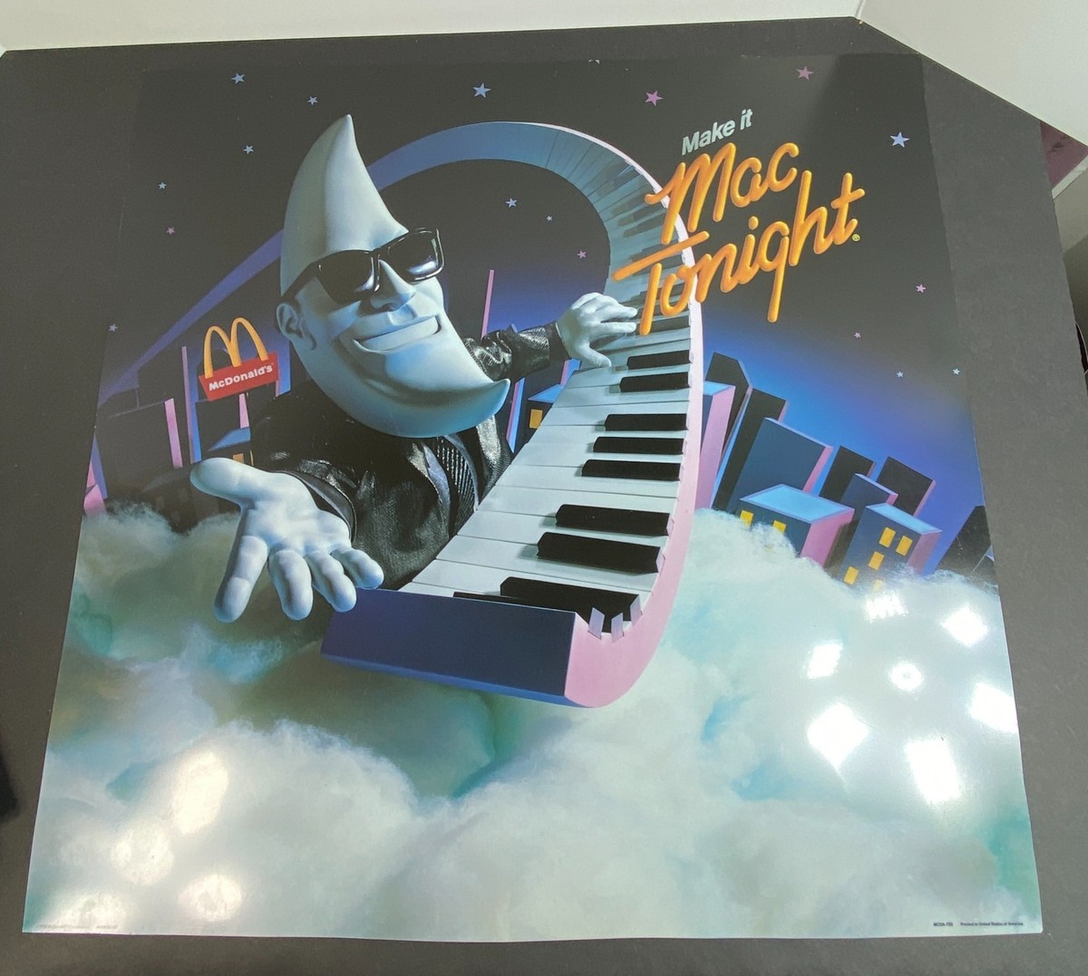 McDonalds Mac Tonight Translite Advertising Sign Vintage