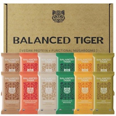 Protein Bars Vegan Plant Based Functional Mushrooms Balanced Tiger Lions