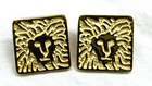 Anne Klein Vintage Square Lion Earrings Signature — photo 1
