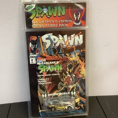 Spawn Special Limited Edition Spawnmobile Pack w/ #6 Comic Book & Hot Wheels Car