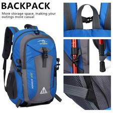 Camping Laptop Hiking School Book Bag 40L Men Women Travel Backpack Rucksack