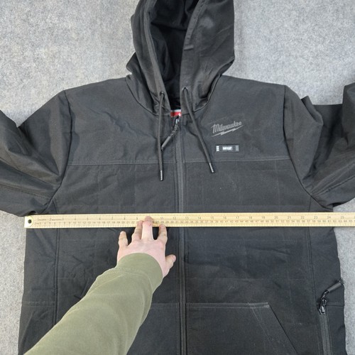 Milwaukee Jacket Mens Large Black M12 Heated Gear Coat Hooded Midweight +READ+ - Picture 17 of 19