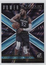 2021 Panini Donruss Power in the Paint Holo Teal Laser Karl-Anthony Towns 0t02