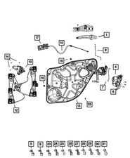 Genuine Mopar Window Regulator Motor Left 68079285AB