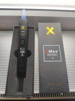 XMax V3 Pro+ Vaporizer (Gold Edition)   Leicht Gebraucht - Glasmundstück 