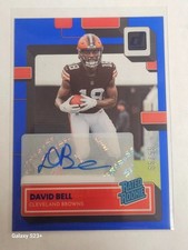 2022 Panini Clearly Donruss David Bell Rated Rookie Auto Blue RC # /99 Browns