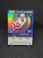 2020-21 Upper Deck Credentials Debut Ticket Access Gustav Lindstrom /999