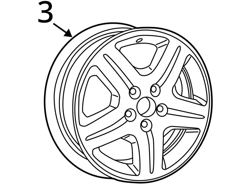 RUEDA DE ALEACIÓN CALIBRE MOPAR 08-09 Y 11-12 YW38PAKAC NUEVA OEM Foto 4 de 4
