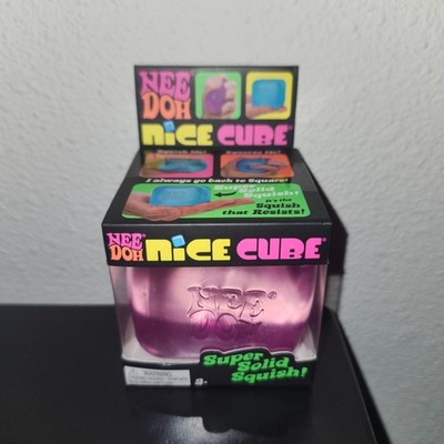 Schylling NeeDoh Nice Cube Super Solid Squish Purple Toy, FAST SHIPPING!
