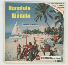 Honolulu Waikiki Hawaii Famous Cities GAF View-Master Packet A-123 Exc. Cond.