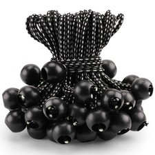 104PC Elastic Ball Bungee Cords 6" Canopy Tarp Tie Downs Straps Portable Durable