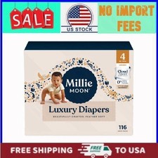 Millie Moon Luxury Diapers, Size 4, 116 Count Select for More Options 
