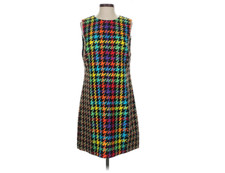 Alice + Olivia Rainbow Houndstooth Dress, Size 10, NWT