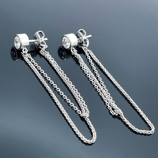 OHRSTECKER AUS 925/ SILBER RHODINIERT MIT ZIRKONIA SCHMUCKJAGD
