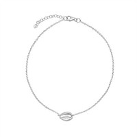FußKettchen Kaurimuschel-Charm 925 Silber Ankerkette Verstellbar - Silverly