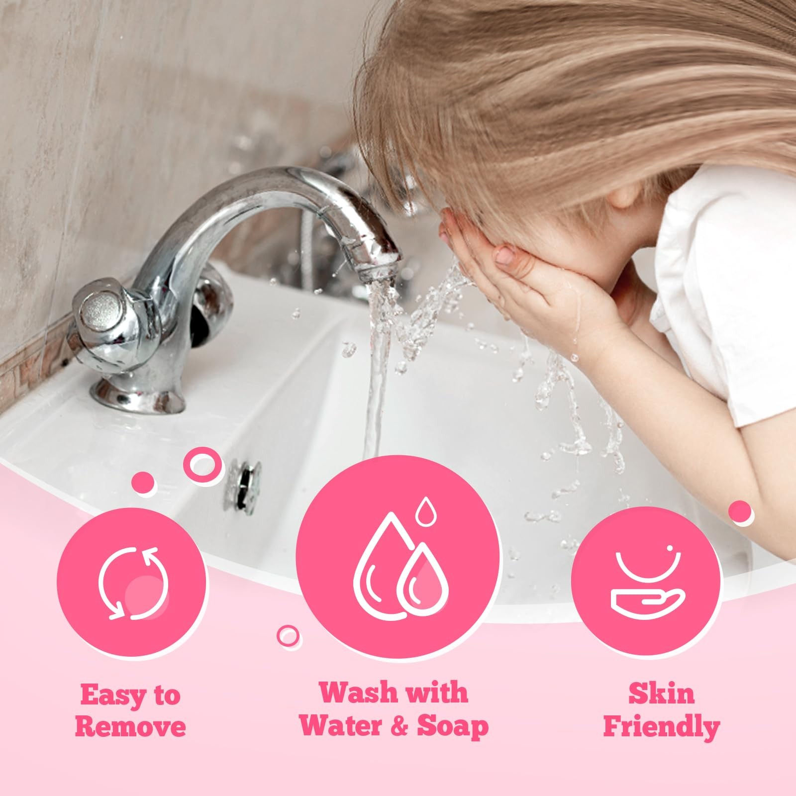 ULOVEME Kids Washable Makeup Kit for Girls 4-6 with Small Coin Purse5.5x5.25i...