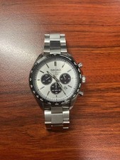 SEIKO Chronograph Solar Watch, White Stylish