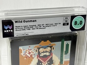 Wild Gunman NES 1985 CIB Complete In Box Wata Graded 8.0 Early Unpunched Hangtab
