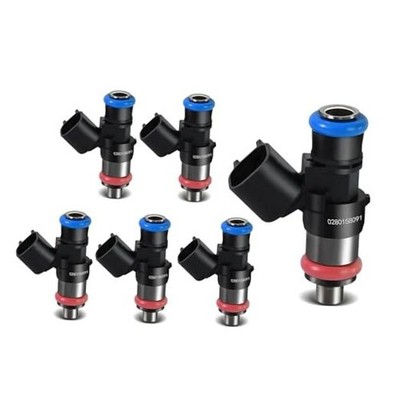 Fuel Injectors 0280158091 3.5L 3.7L Set of 6 Compatible with Ford Edge 2007 