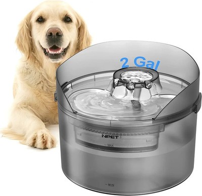 NPET 8 Liter Water Fountain with Splatter Guard DF30