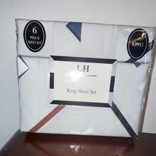 LH London Home Collection 1800 King 6pc Cotto...