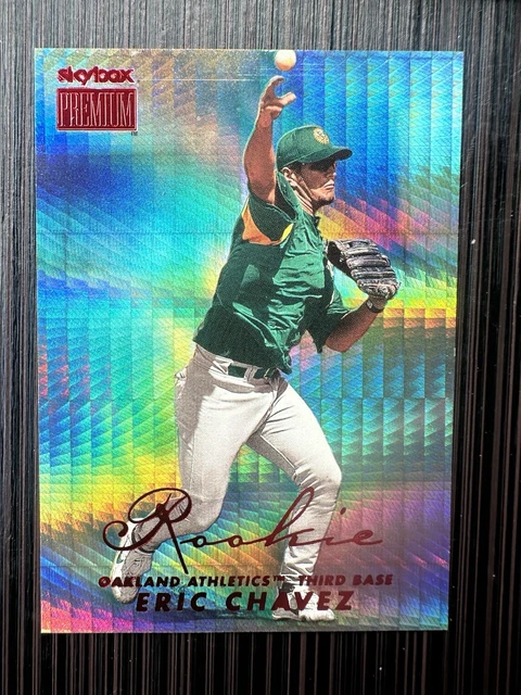 ERIC CHAVEZ 1999 SKYBOX PREMIUM STAR RUBIES ACTION SHOT #264 04/15 OAKLAND A’s