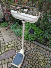 Personenwaage Balkenwaage Arztwaage antik Jugendstil Gusseisen H.C. Ulrich  1925