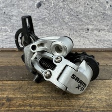Deragliatore Posteriore SRAM X9 9 Velocità Gabbia Lunga Bici MTB Argento Nero Gancio 255g 9s