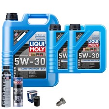 Motoröl 5W30 LIQUI MOLY 7L+BOSCH Ölfilter+Spülung+Cera Tec+Ölablassschraube