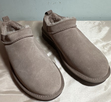 UGG Tasman Women s 7 Tan Suede Shearling Lined Slip-On Slippers Rubber