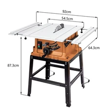 Portable Table Saw 10 Inch 15 Amp Woodworking Saw with Stand Push Stick
