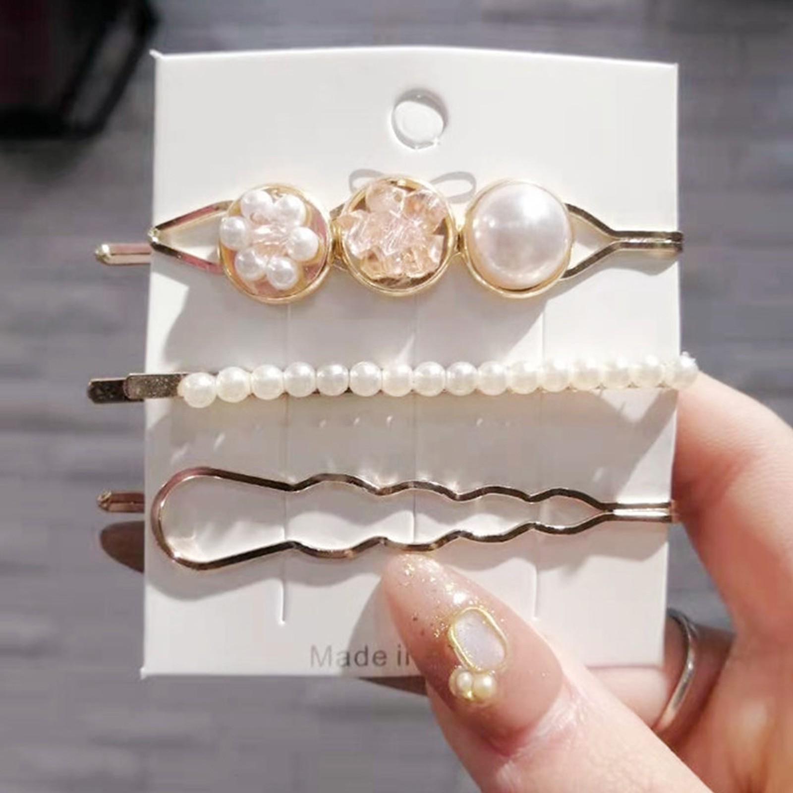 Pearl Clip Delicate Exquisite Alloy Fashionable Girl Hair Clips For Hair Accesso