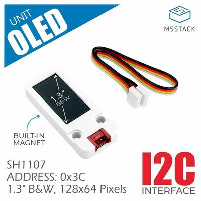 M5Stack Official OLED Unit 1.3'' 128 X 64 Display