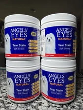 4 Pk ANGELS' EYES Natural Sweet Potato Tear Stain Remover Soft Chews 120 Ct Dog