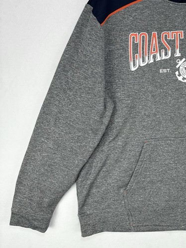Champion Coast Guard Hoody Sweatshirt Men’s XL Gray Navy Blue Stretchy Midweight - Picture 3 of 11