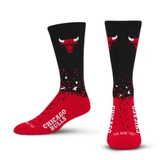 For Bare Feet NBA CHICAGO BULLS Spray Zone Crew Sock - Youth Team Color