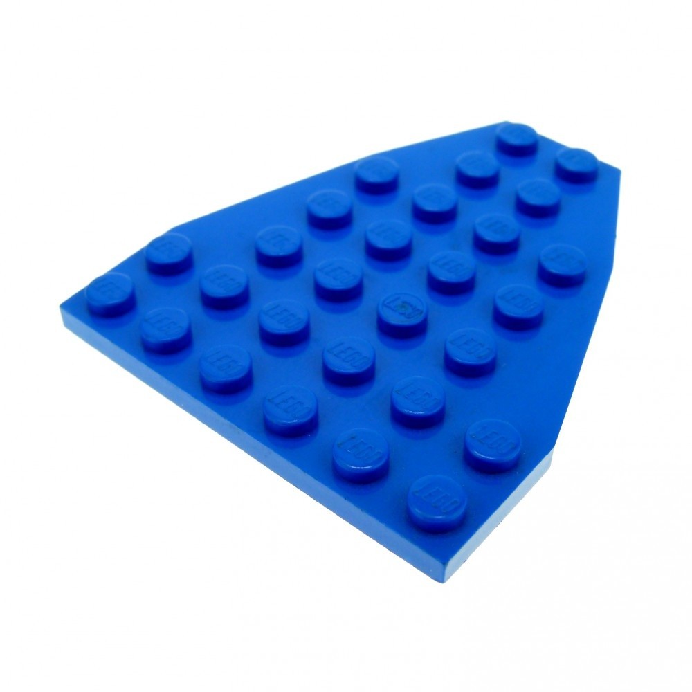 1x Lego Wedge Building Plate 7x6 Blue Wing Wing Boat Bow Ship 9287 9290 262
