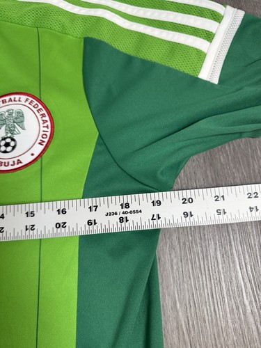 Adidas Nigeria Jersey Mens Medium 2014-2015 Home Green Football Shirt D83986 - Picture 12 of 15