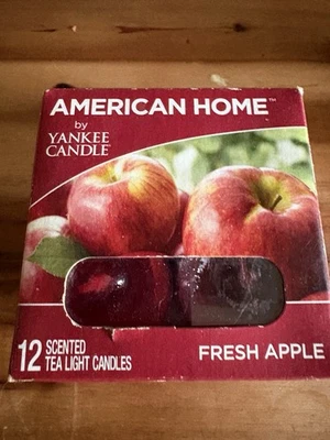 American Home by Yankee Candle 12 Scented Tea Lights Fresh Apple RETIRED RARE - Image 1 of 2