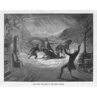 Szene aus den Glocken im Lyzeumtheater - antiker Druck 1871