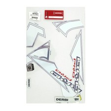 KIT DECO-LOGO ORIGINE DERBI 50 SENDA SM PRO DRD BLANC 2005+2011 -865331-