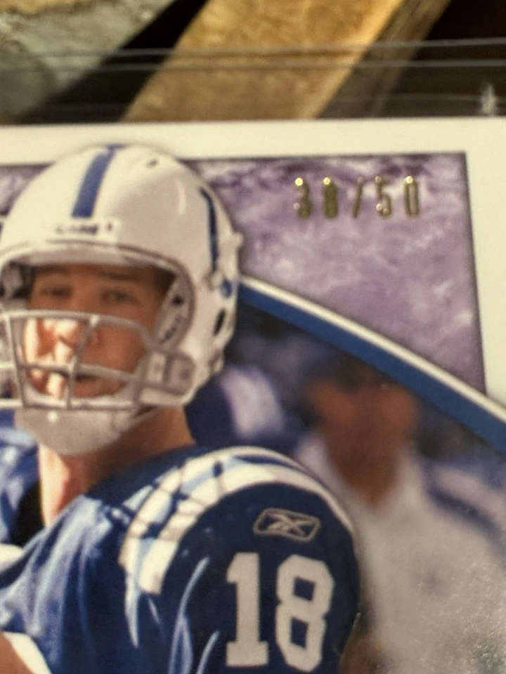 2009 Upper Deck Heroes Peyton Manning Jerseys Purple #38/50 Colts - Image 2 of 4