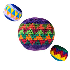 Extra Large Handmade Tacky Hacky Sack / Footbag   4  Beginner Size