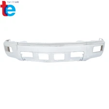 Front Bumper For Chevrolet Silverado 1500 2014-2015 Chrome W/ Fog Light Holes