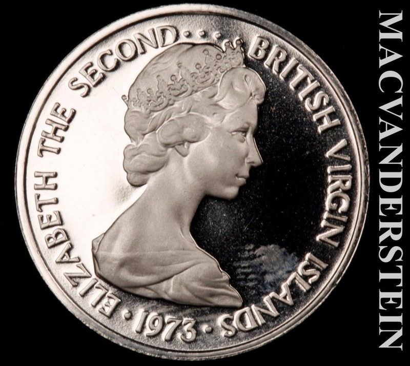British Virgin Islands: 1973 Five Cents - Choice Gem Proof  No Reserve  #L3417